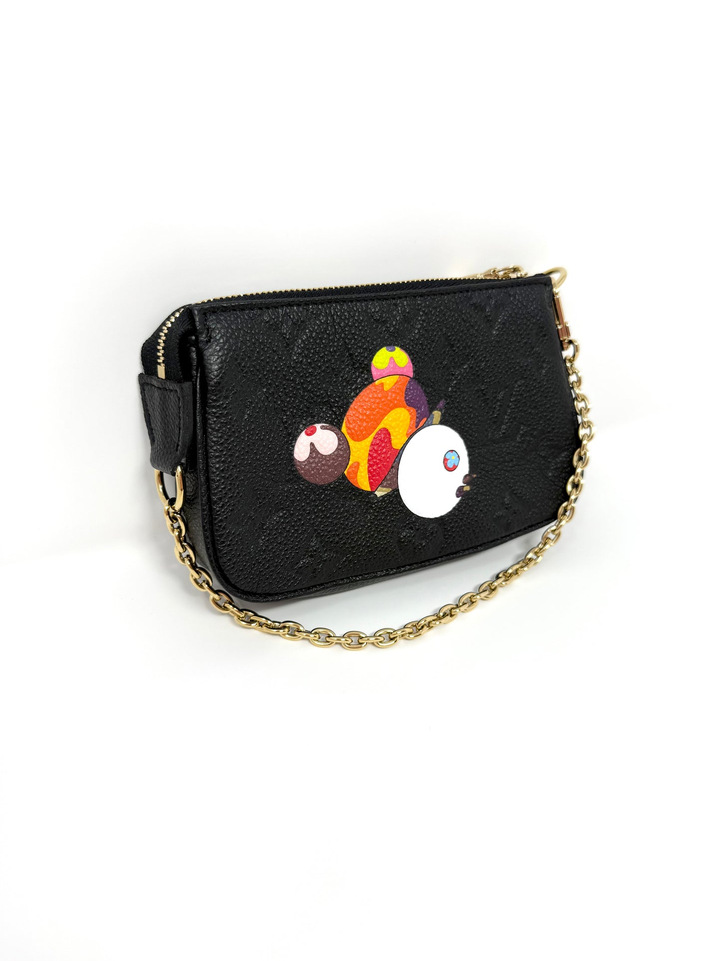 Louis Vuitton Takashi Murakami Multicolor Panda Mini Pochette Accessoires Black