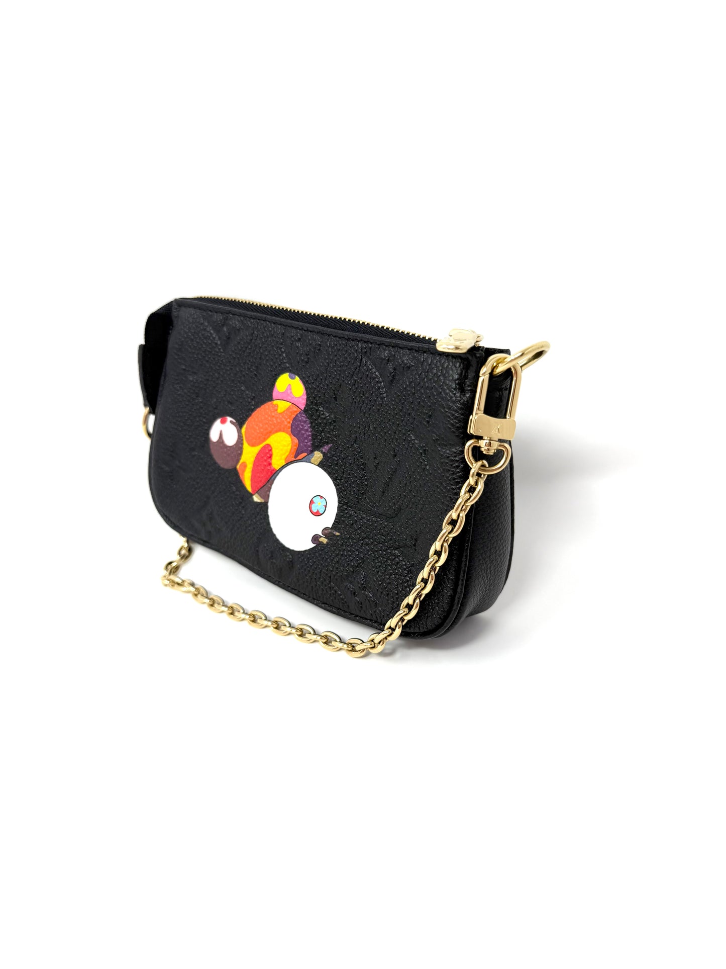 Louis Vuitton Takashi Murakami Multicolor Panda Mini Pochette Accessoires Black