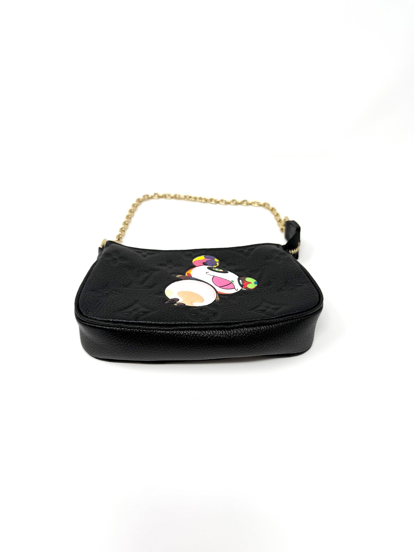 Louis Vuitton Takashi Murakami Multicolor Panda Mini Pochette Accessoires Black