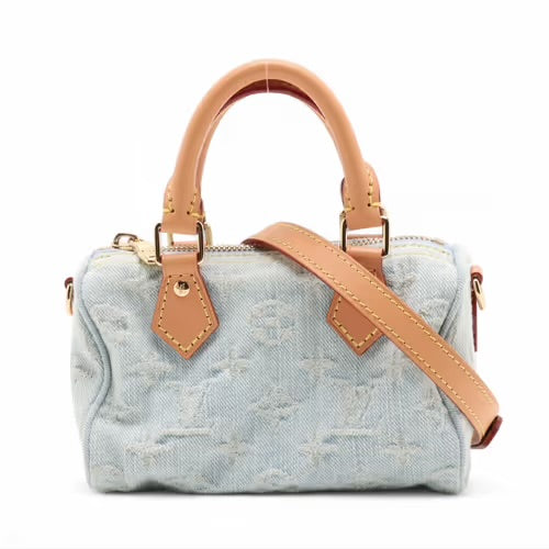 Louis Vuitton Speedy Nano Monogram Denim Sky Blue