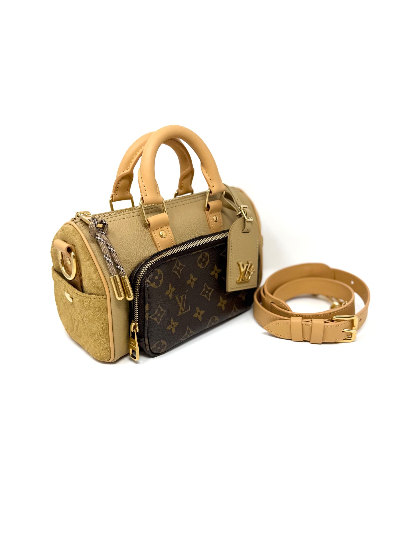 Louis Vuitton Keepall Cargo Bandouliere 25 Beige Khaki Monogam