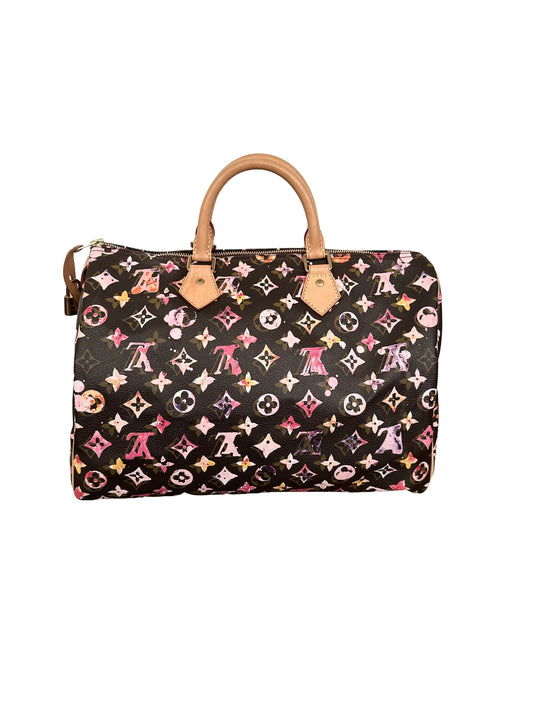 Louis Vuitton Richard Prince Watercolor Aquarelle Speedy 35 Brown