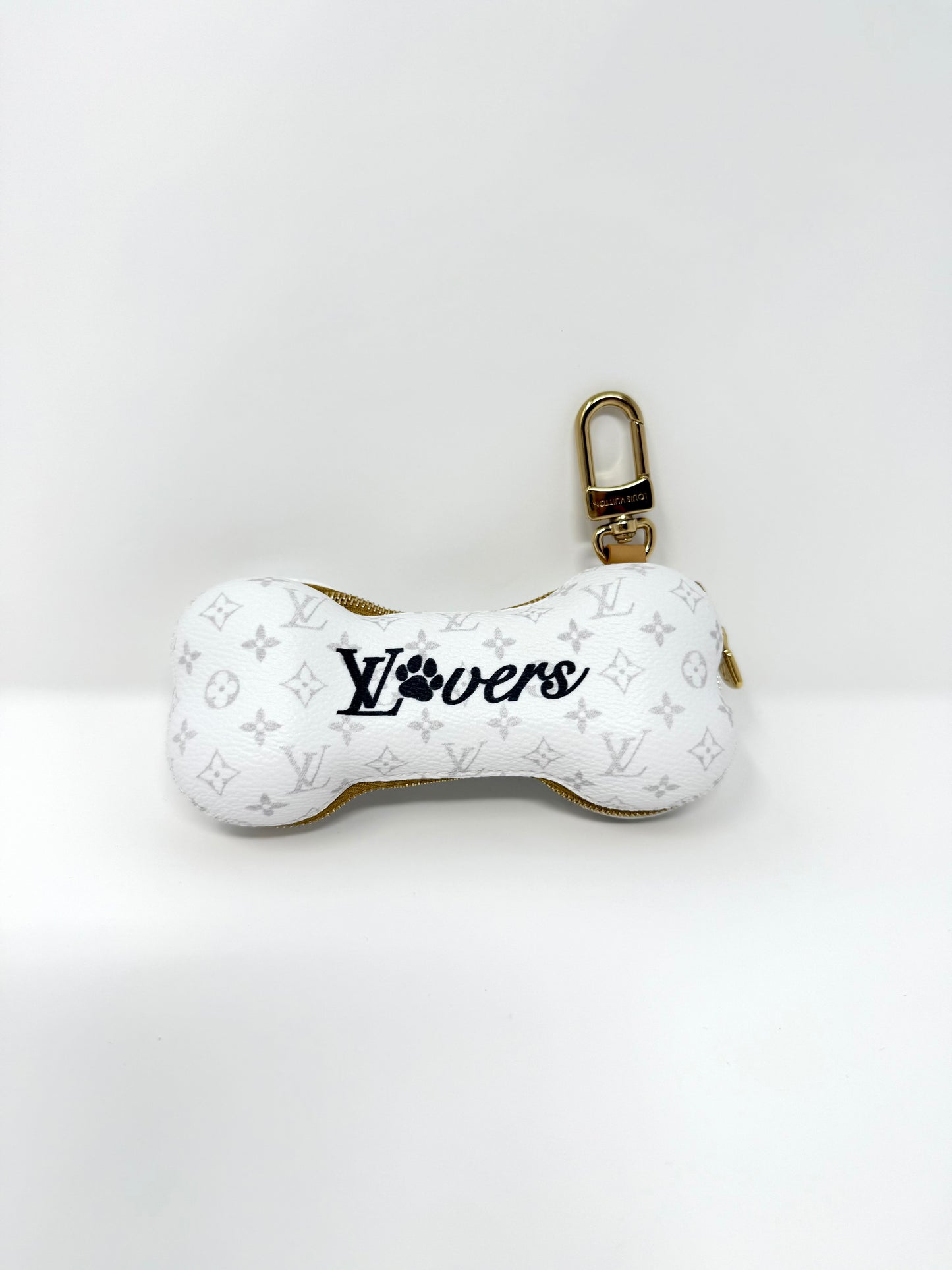 Louis Vuitton Pharrell Bone Key Holder Bag Charm White Paw Monogram