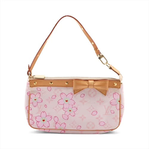 Louis Vuitton Takashi Murakami Pink Monogram Cherry Blossom Pochette Accessoires