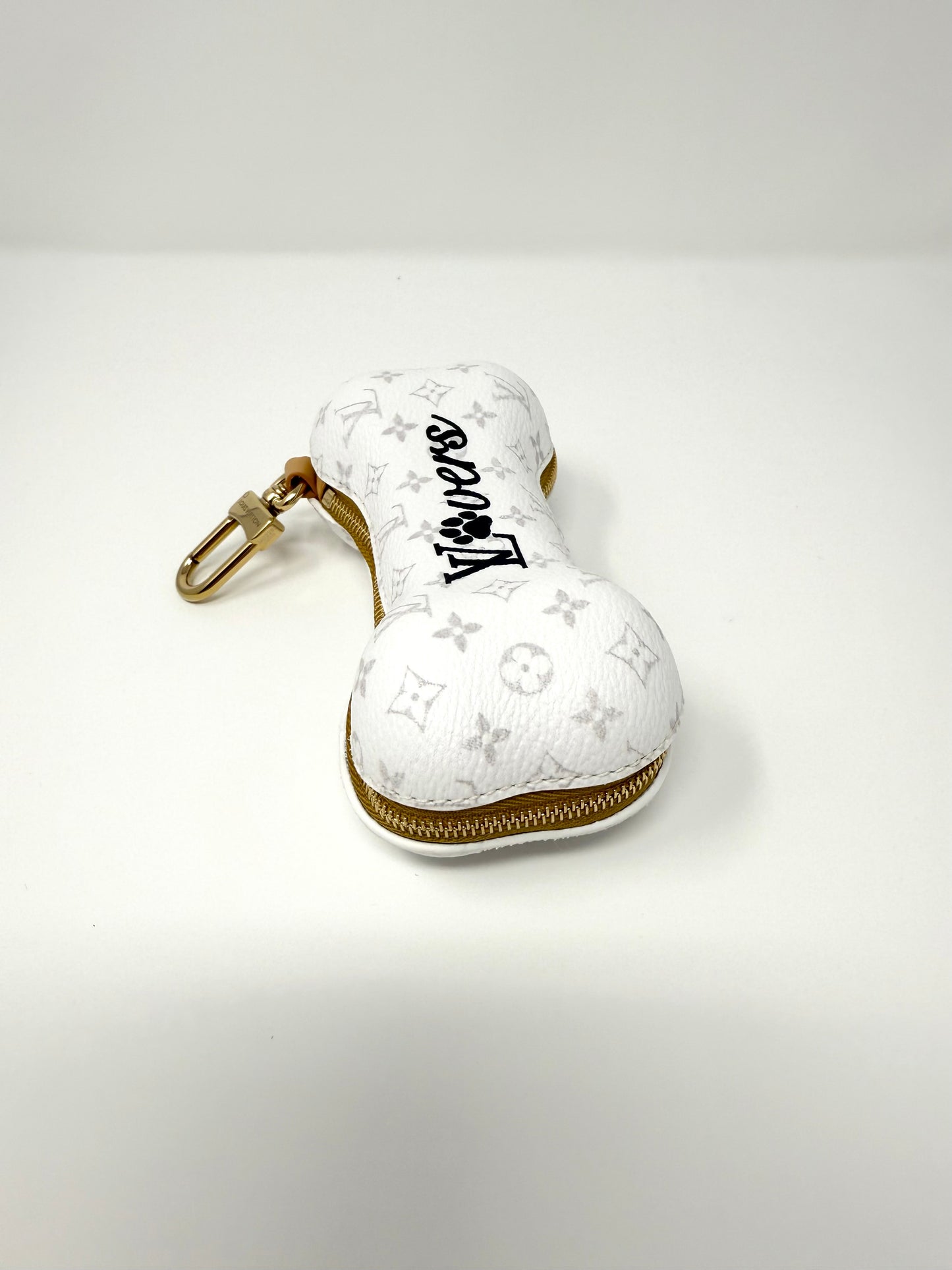 Louis Vuitton Pharrell Bone Key Holder Bag Charm White Paw Monogram