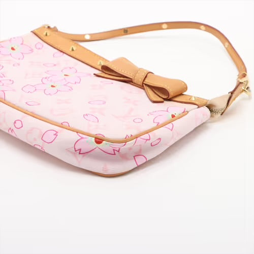 Louis Vuitton Takashi Murakami Pink Monogram Cherry Blossom Pochette Accessoires