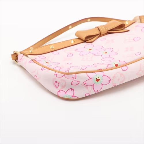 Louis Vuitton Takashi Murakami Pink Monogram Cherry Blossom Pochette Accessoires