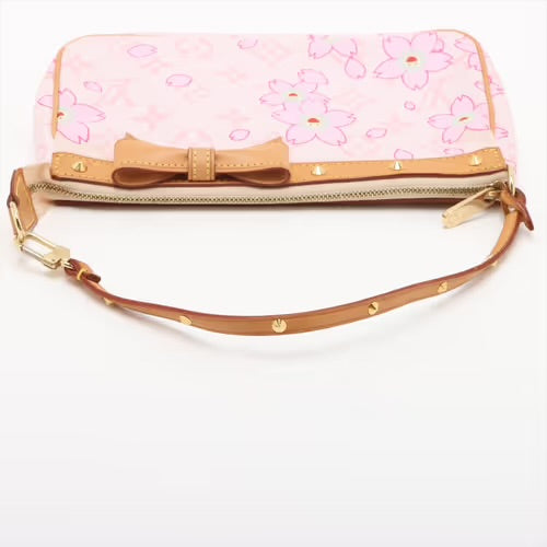 Louis Vuitton Takashi Murakami Pink Monogram Cherry Blossom Pochette Accessoires