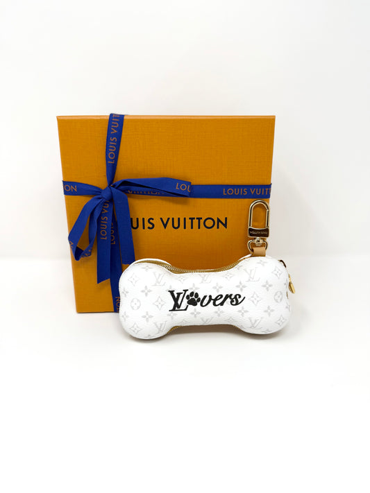 Louis Vuitton Pharrell Bone Key Holder Bag Charm White Paw Monogram