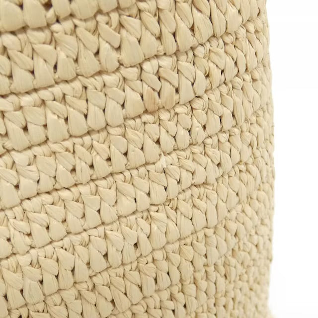 Louis Vuitton Capucines MM Raffia Basket Bag Beige Brown