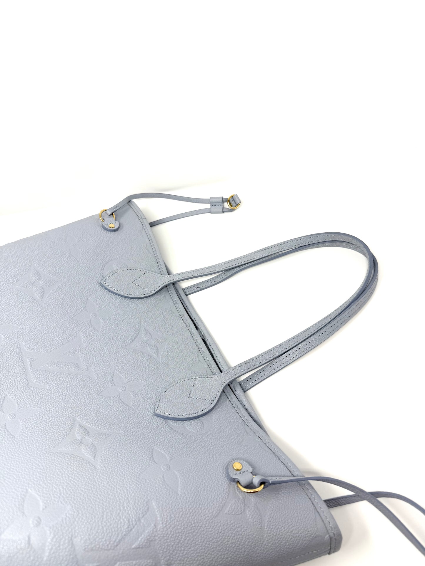 Louis Vuitton Monogram Giant Empreinte Neverfull MM Tote Blue Hour