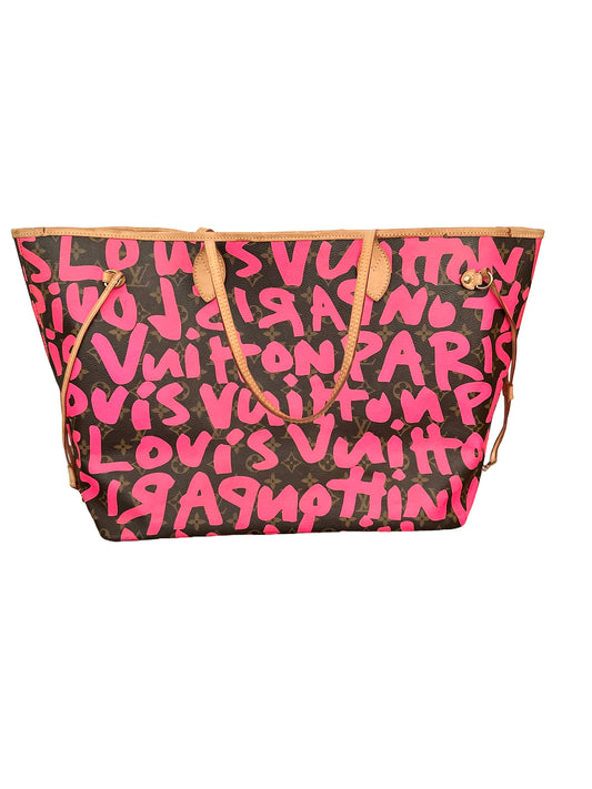 Louis Vuitton Stephen Sprouse Neverfull GM Graffiti Fuchsia Pink