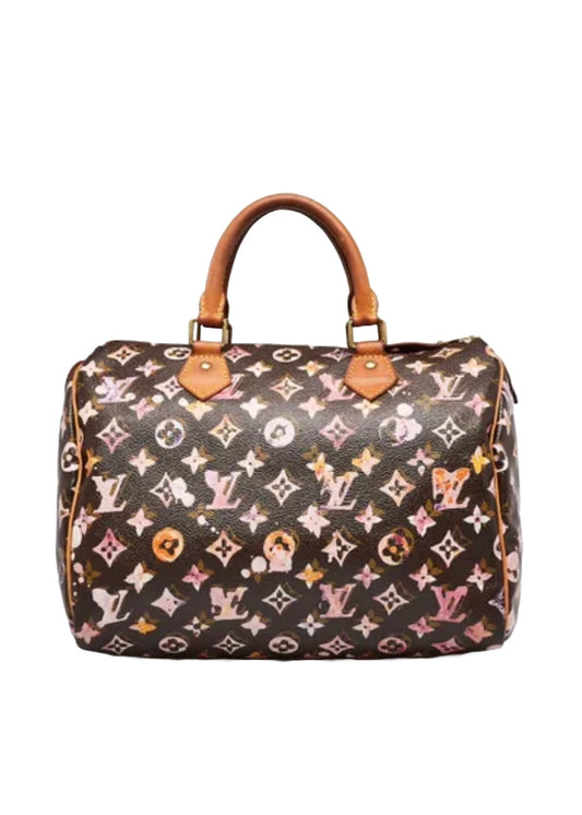 Louis Vuitton Richard Prince Watercolor Aquarelle Speedy 35 Brown