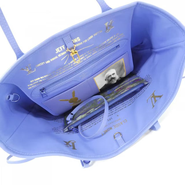 Louis Vuitton Monet Neverfull MM w/ Pouch Masters Collection Lillies Multicolor