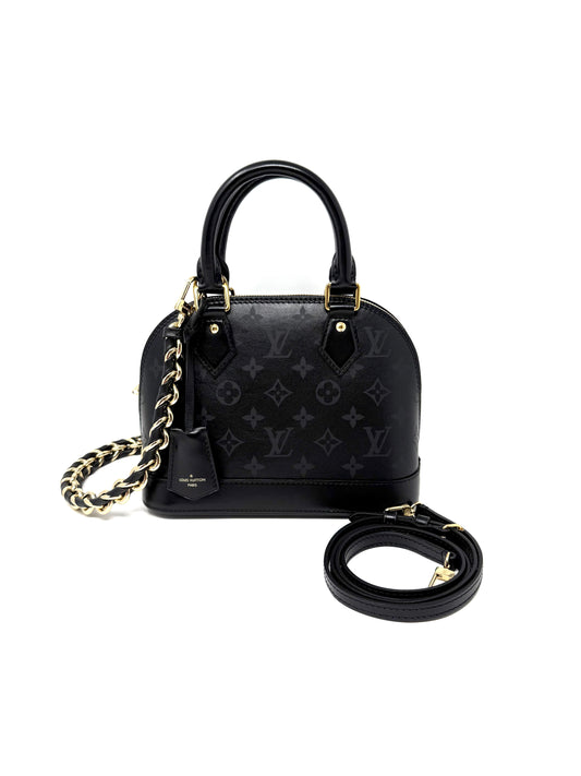 Louis Vuitton Monogram Ink Alma BB Chain Black