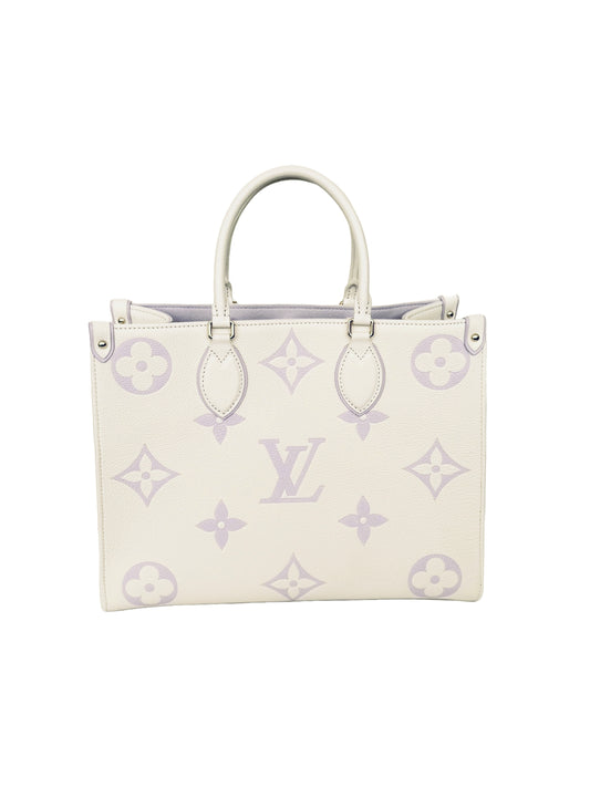 Louis Vuitton OnTheGo MM Bubble Tea Latte Monogram Cream Lilac Purple