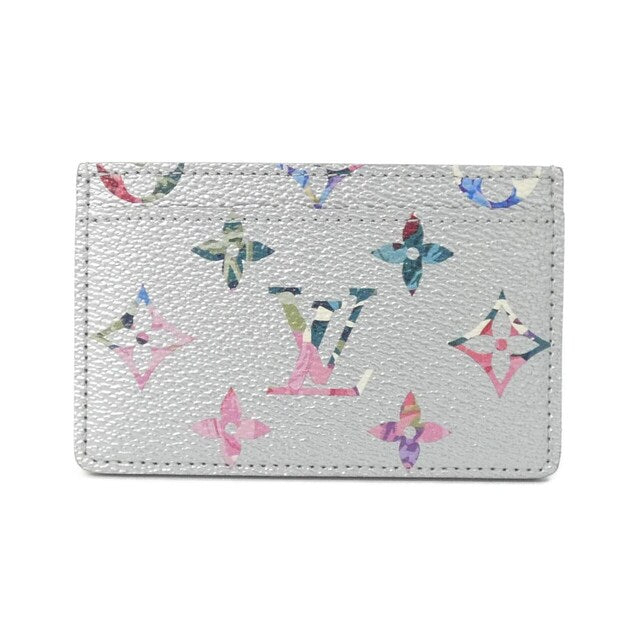 Louis Vuitton LV Garden Card Holder Monogram Multicolor Metallic Silver