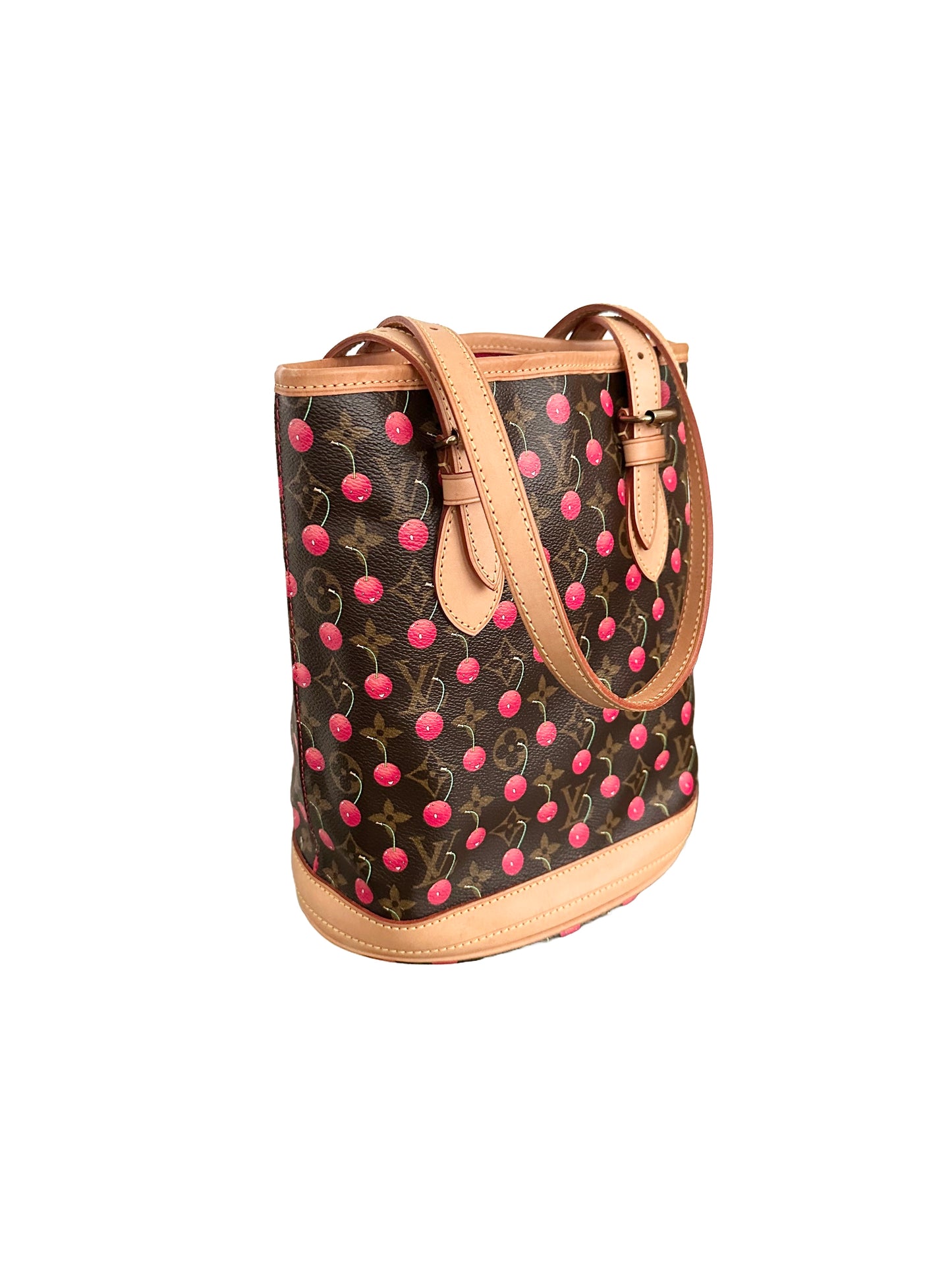 Louis Vuitton x Takashi Murakami Monogram Cerises Cherry Bucket Tote Bag PM