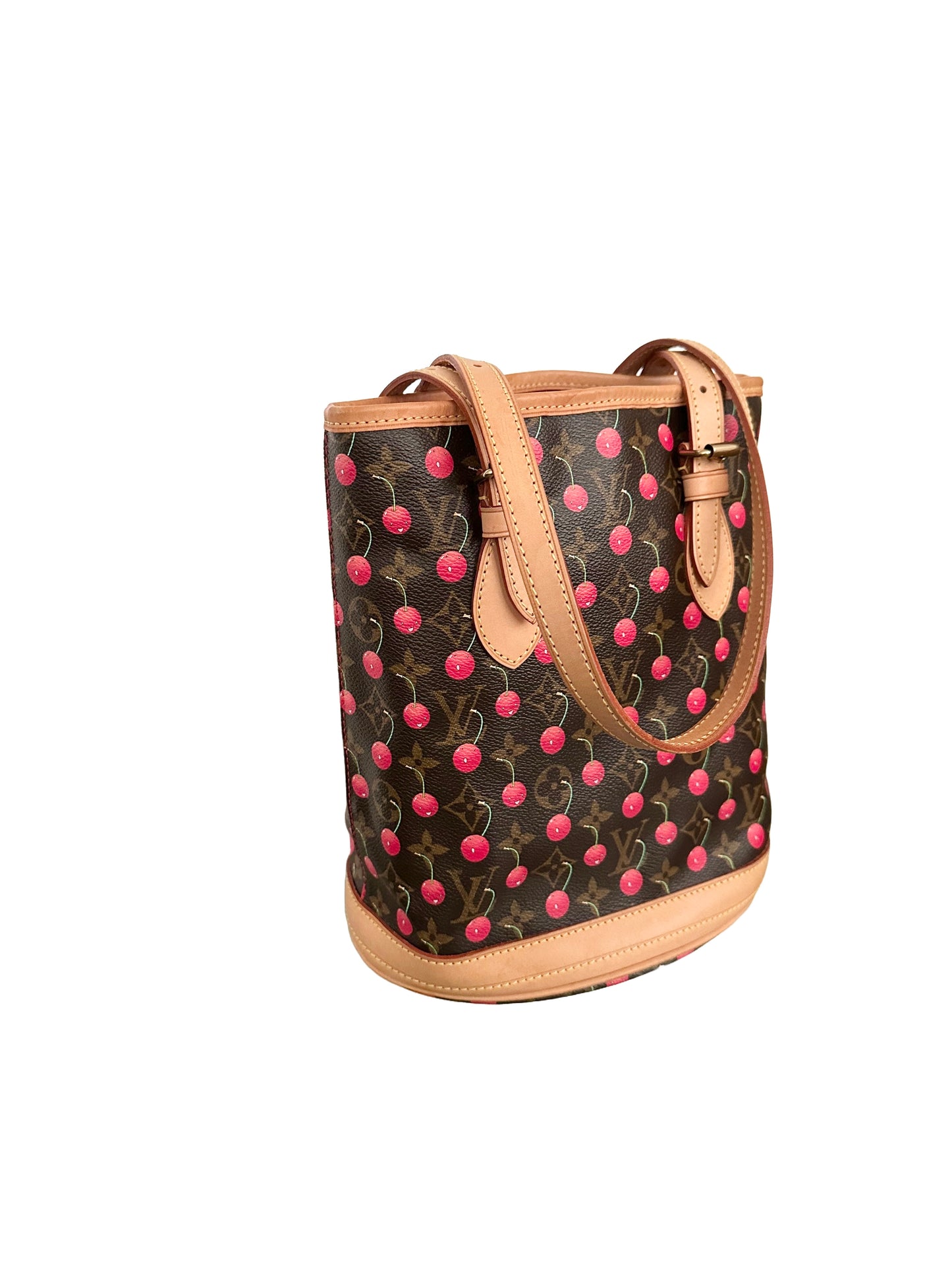 Louis Vuitton x Takashi Murakami Monogram Cerises Cherry Bucket Tote Bag PM