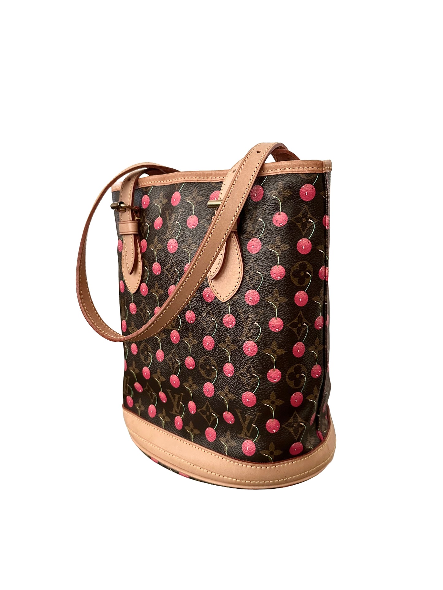 Louis Vuitton x Takashi Murakami Monogram Cerises Cherry Bucket Tote Bag PM