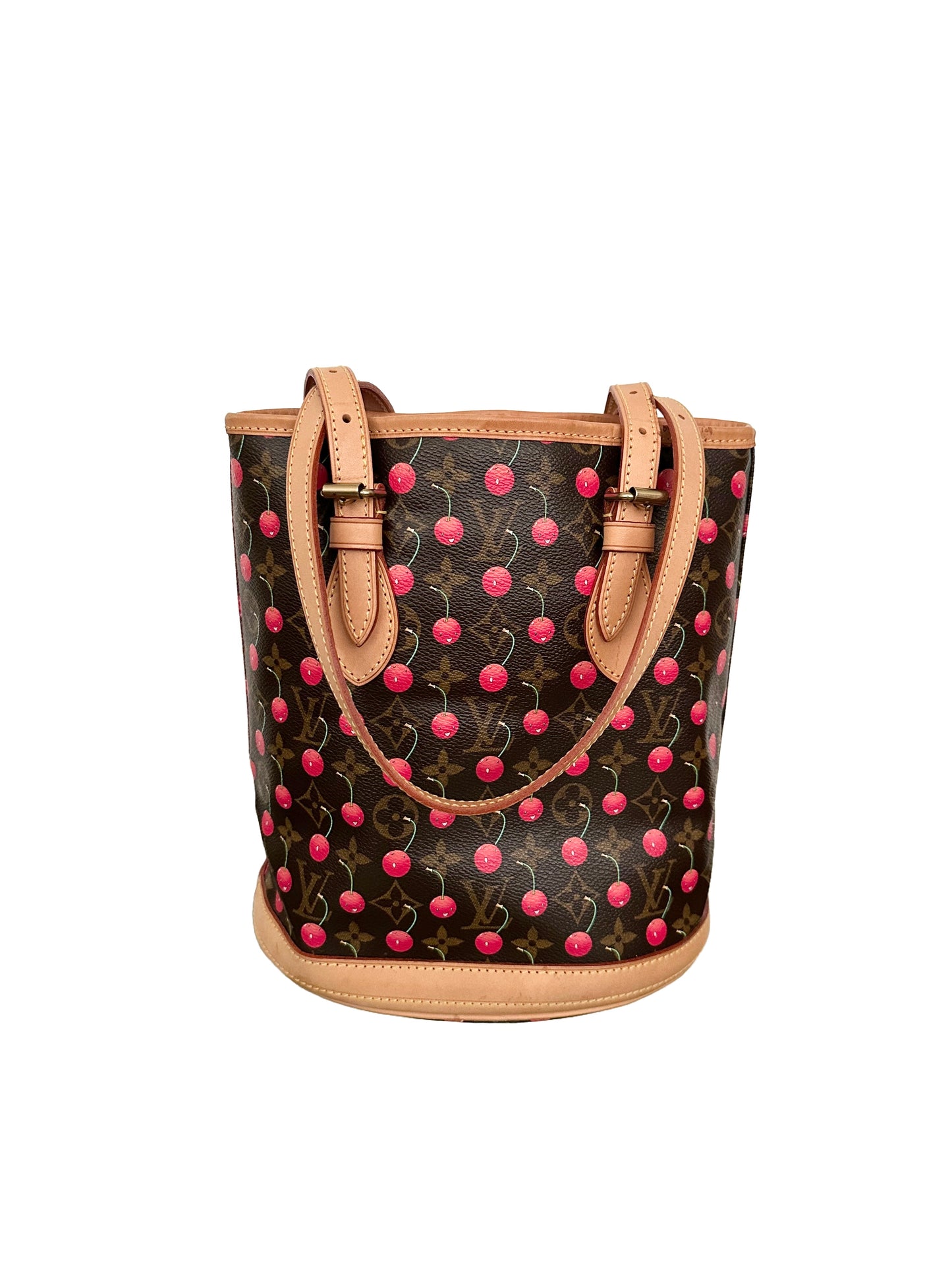 Louis Vuitton x Takashi Murakami Monogram Cerises Cherry Bucket Tote Bag PM