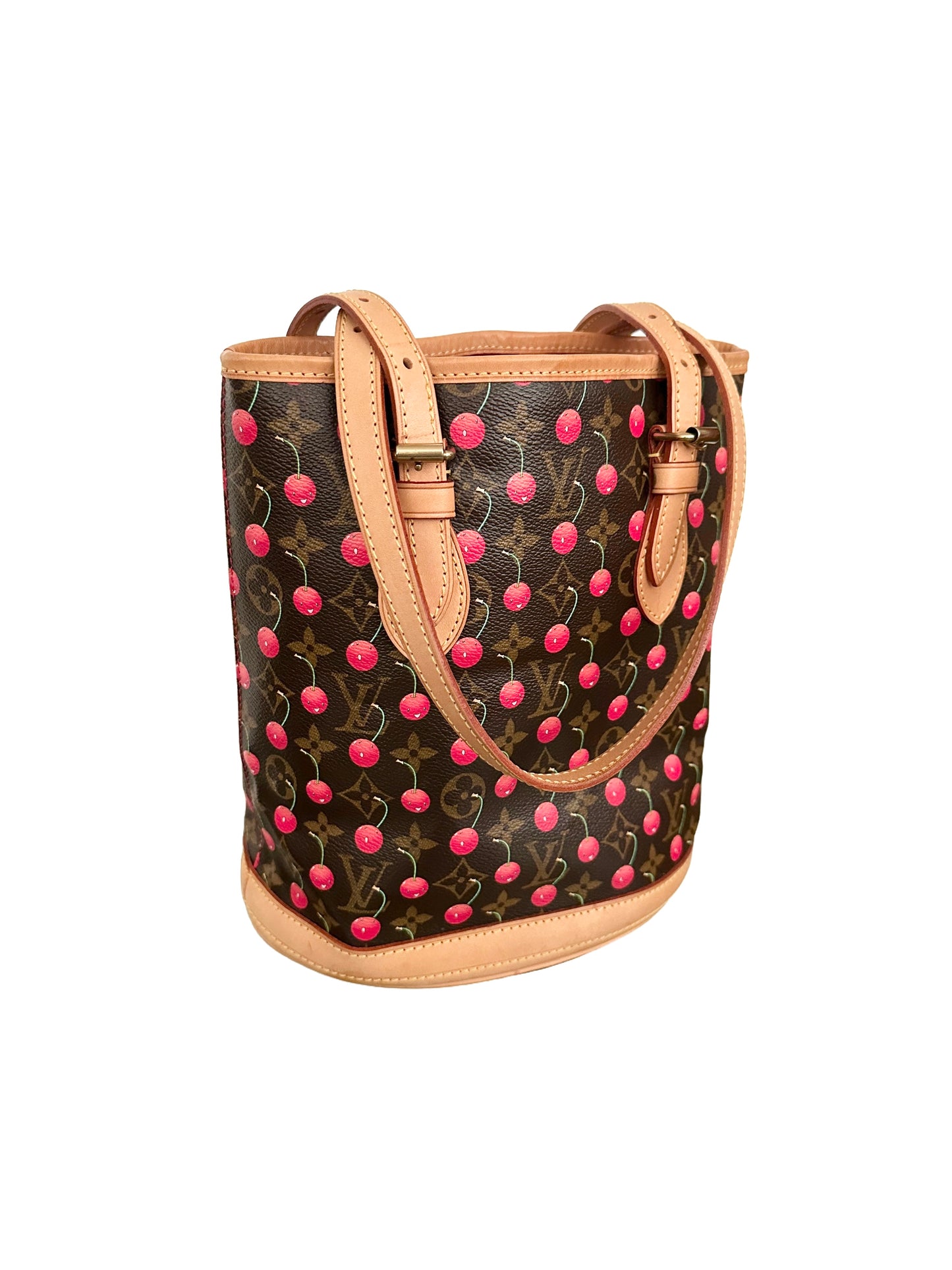 Louis Vuitton x Takashi Murakami Monogram Cerises Cherry Bucket Tote Bag PM