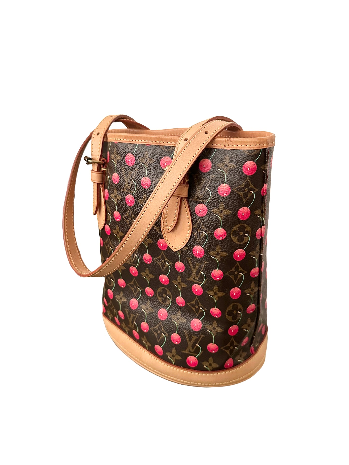 Louis Vuitton x Takashi Murakami Monogram Cerises Cherry Bucket Tote Bag PM