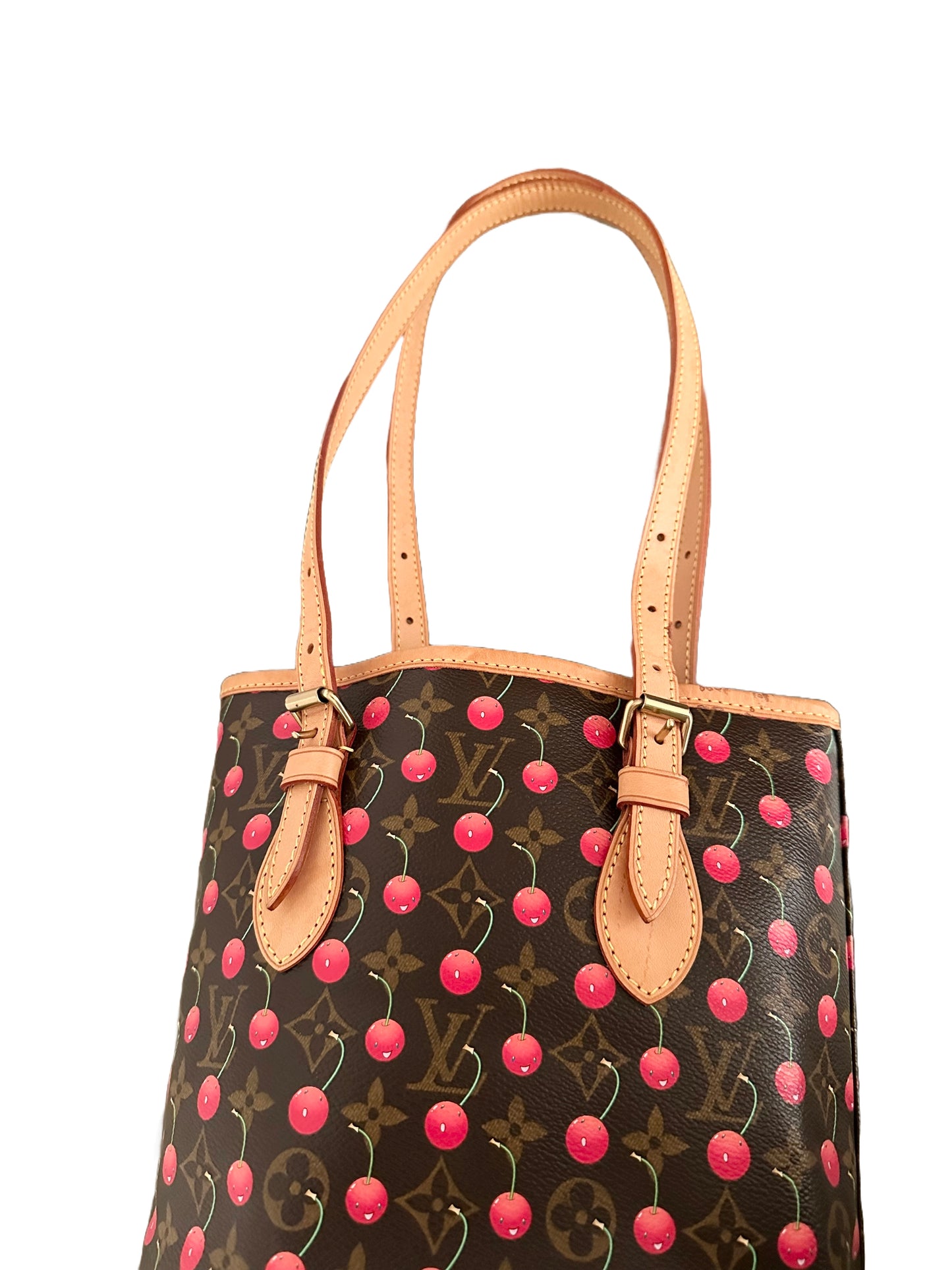 Louis Vuitton x Takashi Murakami Monogram Cerises Cherry Bucket Tote Bag PM