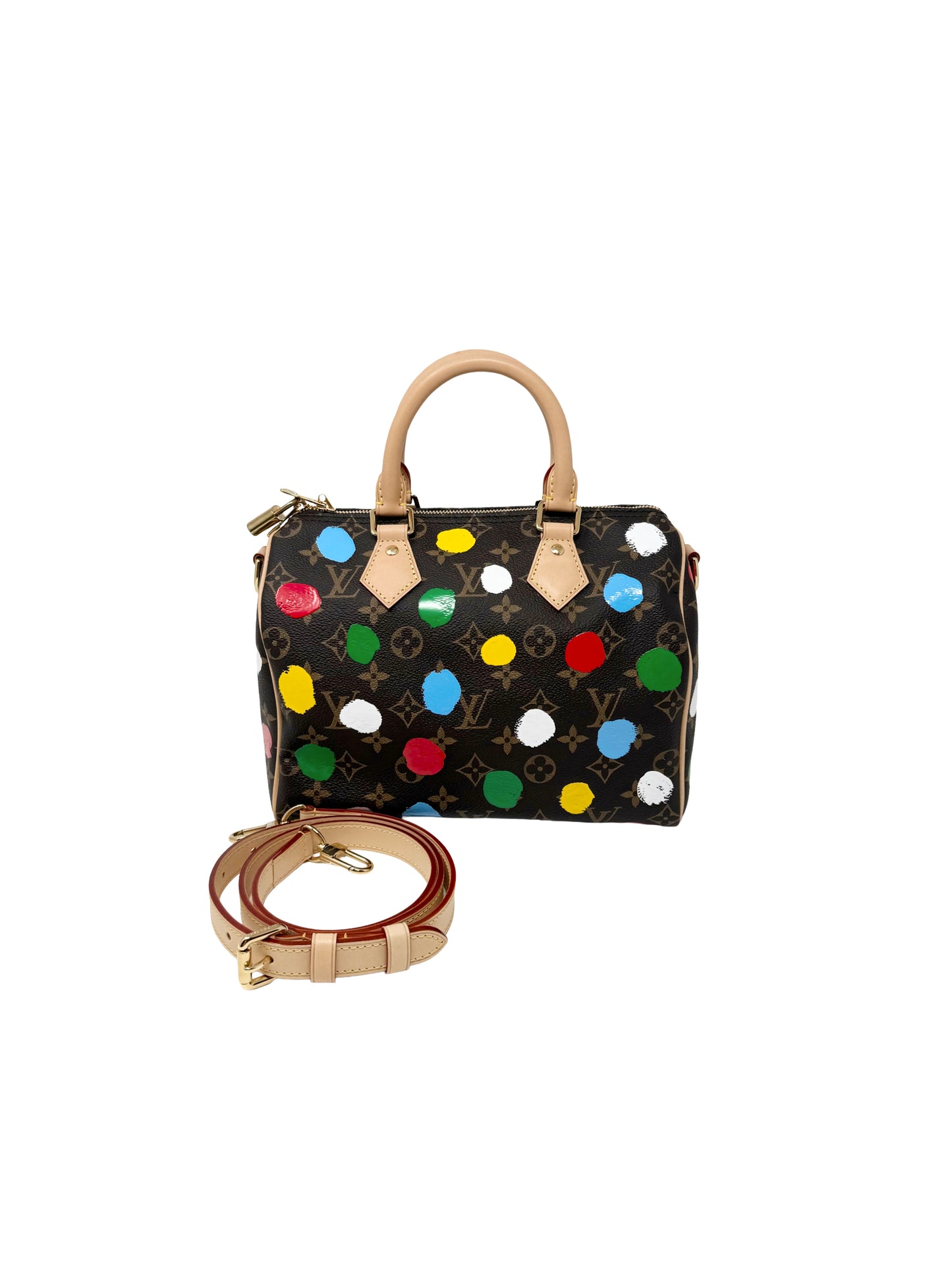 Louis Vuitton x Yayoi Kusama Speedy Bandouliere 25 Multicolor Painted Dots