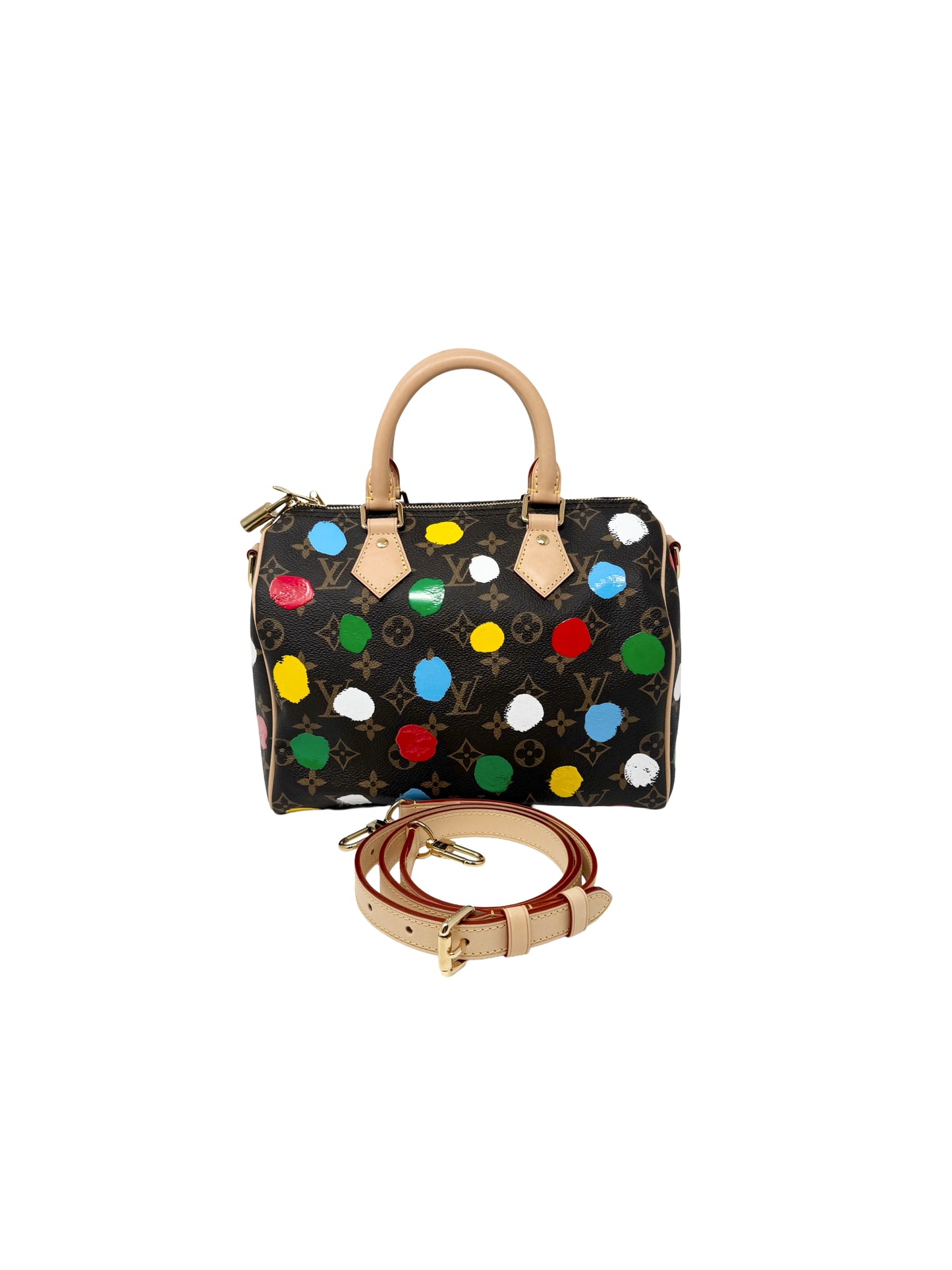 Louis Vuitton x Yayoi Kusama Speedy Bandouliere 25 Multicolor Painted Dots