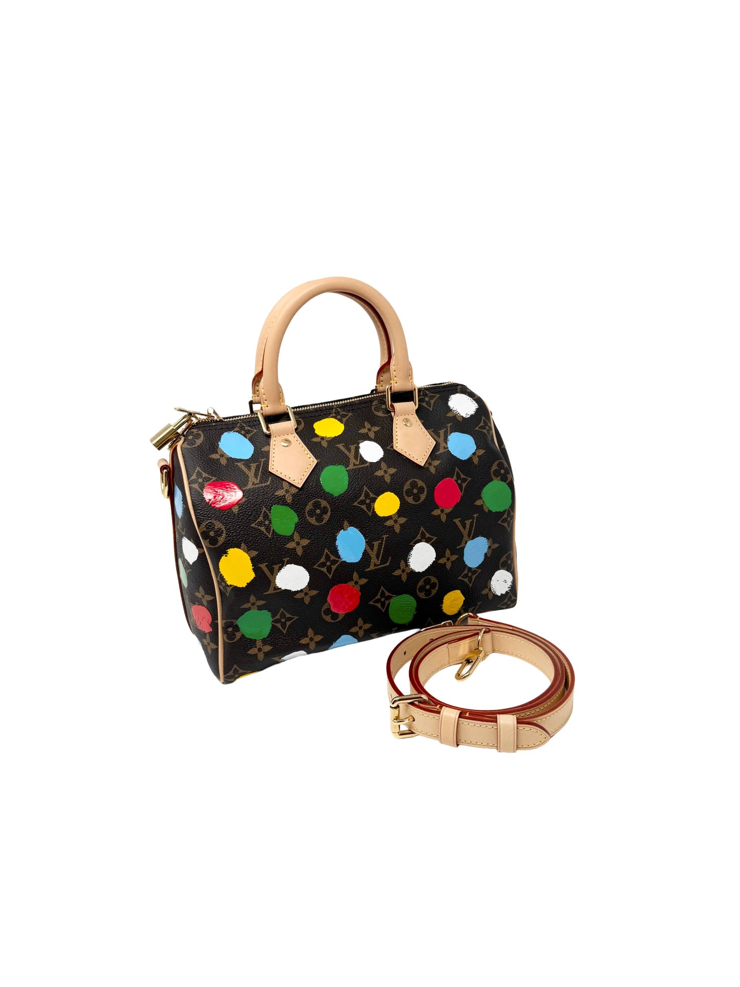 Louis Vuitton x Yayoi Kusama Speedy Bandouliere 25 Multicolor Painted Dots