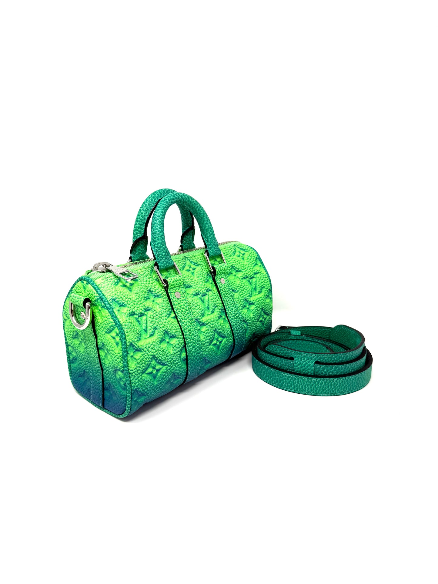 Louis Vuitton Taurillon Illusion Keepall XS Ombre Multicolor Green Blue