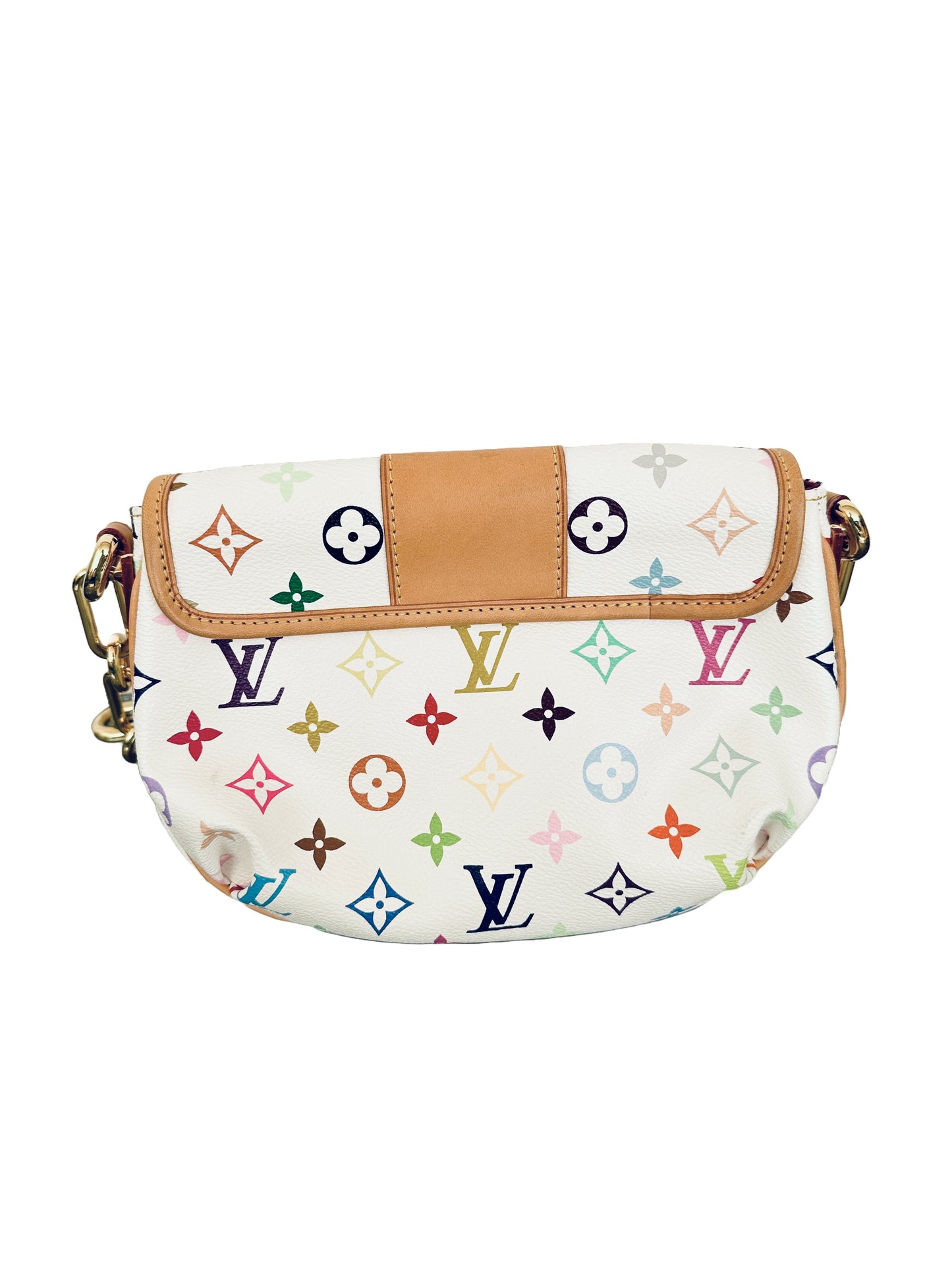 Louis Vuitton Takashi Murakami Multicolor Patti White Shoulder Bag