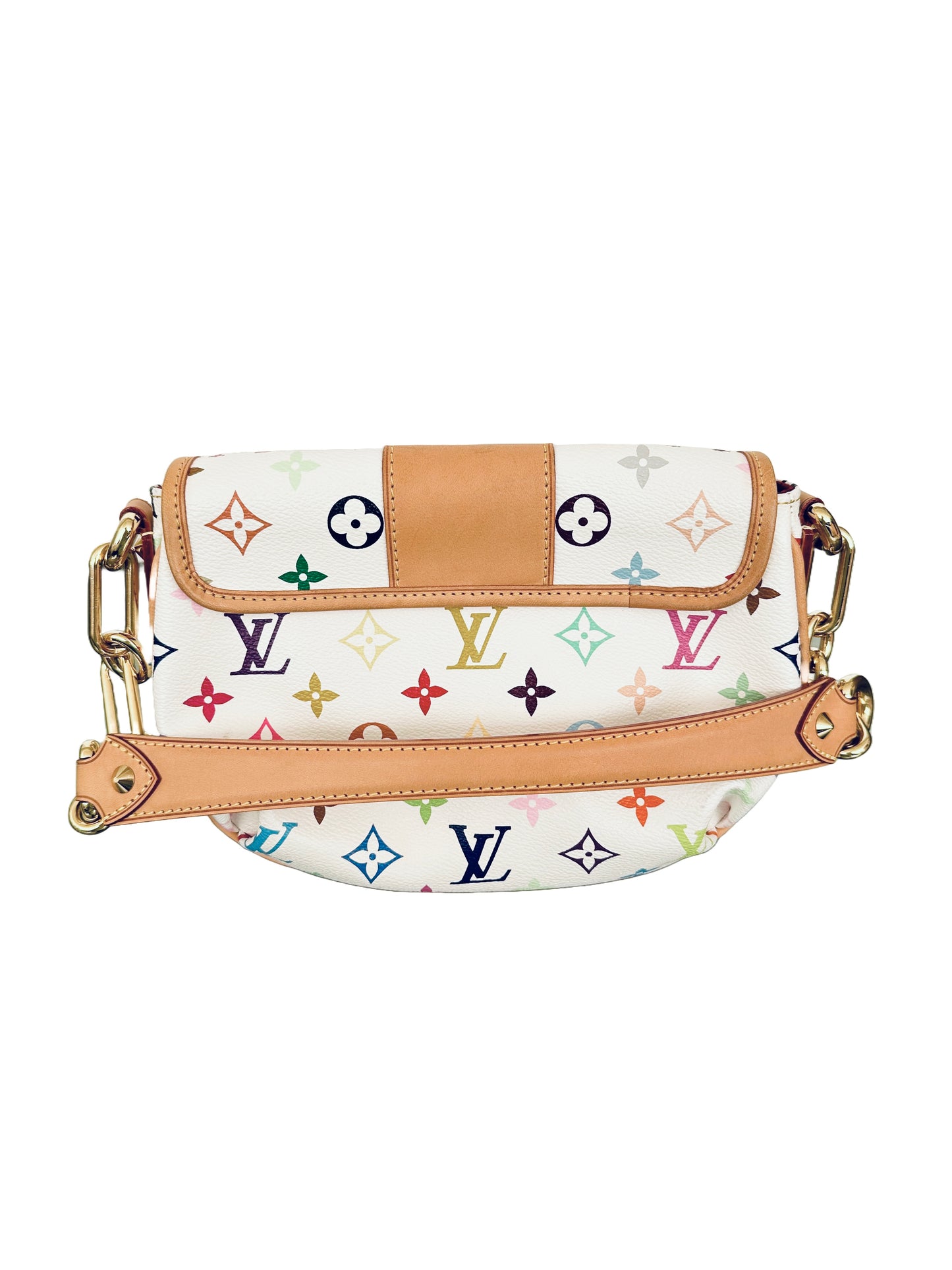 Louis Vuitton Takashi Murakami Multicolor Patti White Shoulder Bag