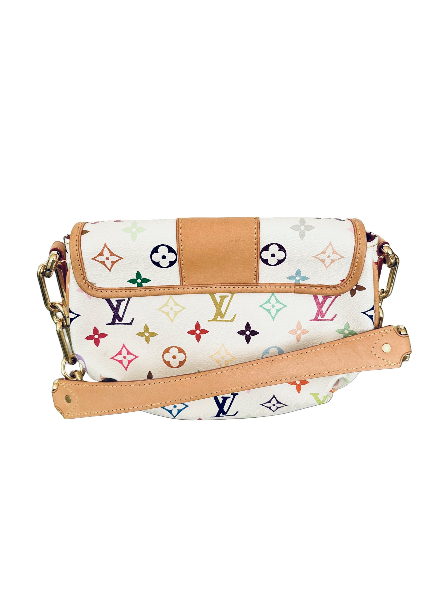 Louis Vuitton Takashi Murakami Multicolor Patti White Shoulder Bag