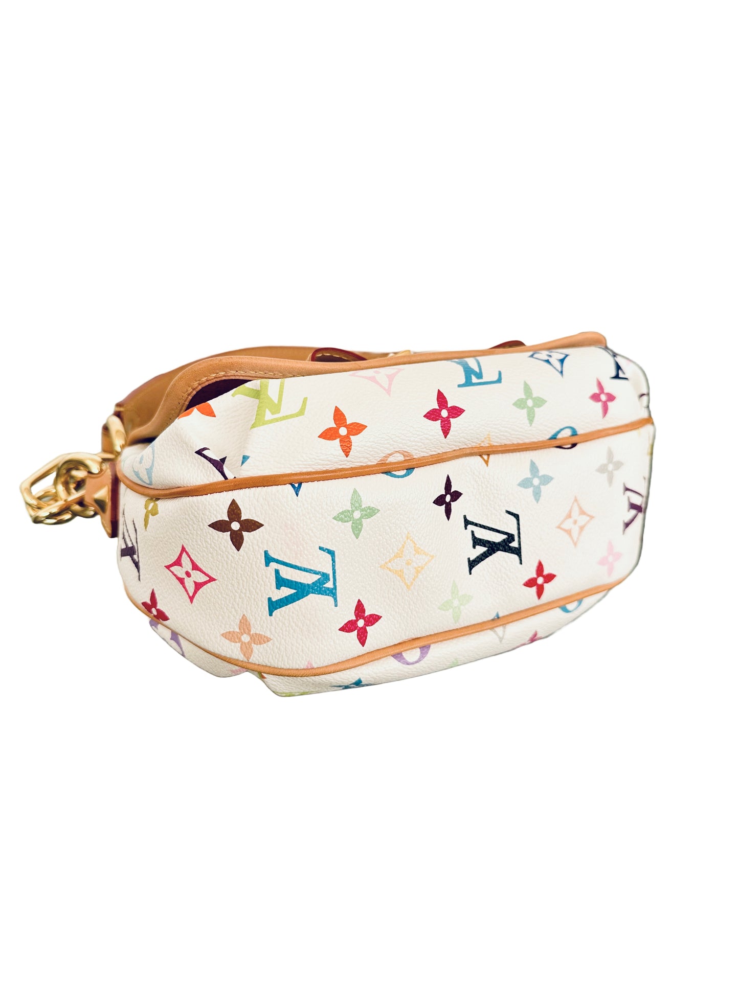 Louis Vuitton Takashi Murakami Multicolor Patti White Shoulder Bag