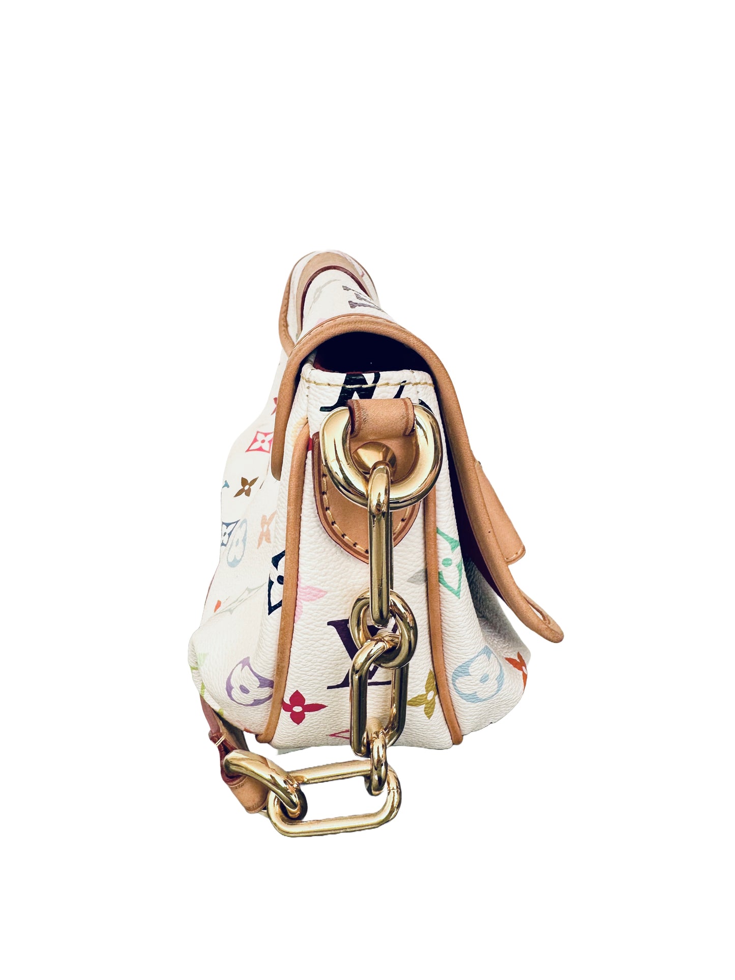 Louis Vuitton Takashi Murakami Multicolor Patti White Shoulder Bag