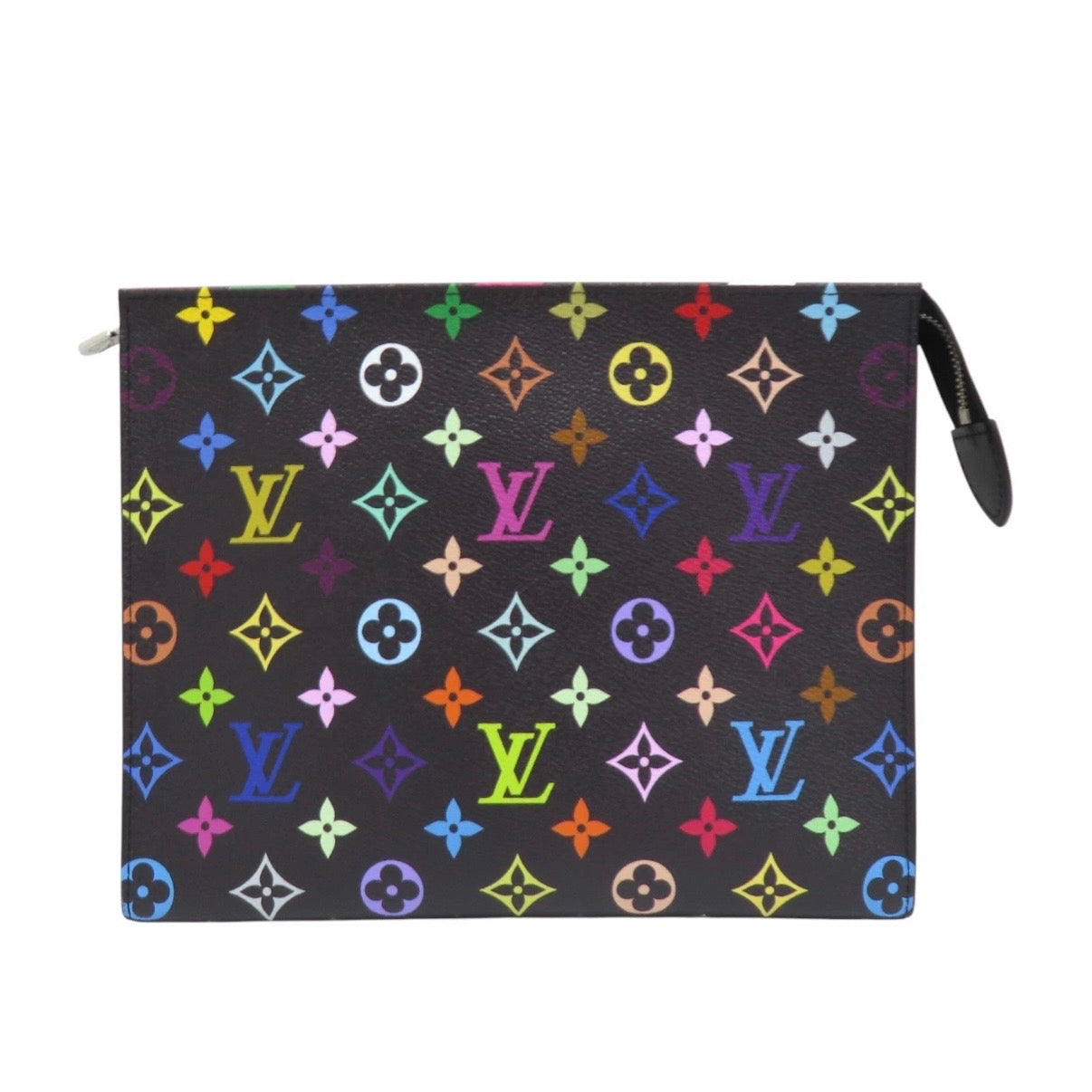 Louis Vuitton Murakami Cosmetic Toiletry Pouch 26 Multicolor Black