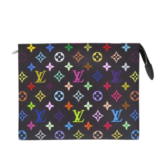 Louis Vuitton Murakami Cosmetic Toiletry Pouch 26 Multicolor Black