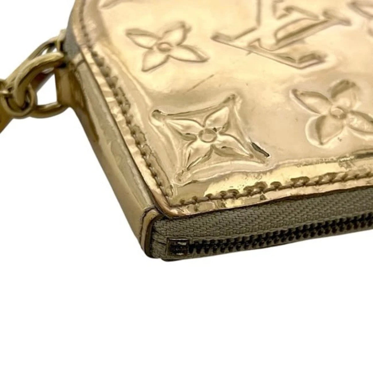 Louis Vuitton Monogram Miroir Heart Coin Purse Dore Gold