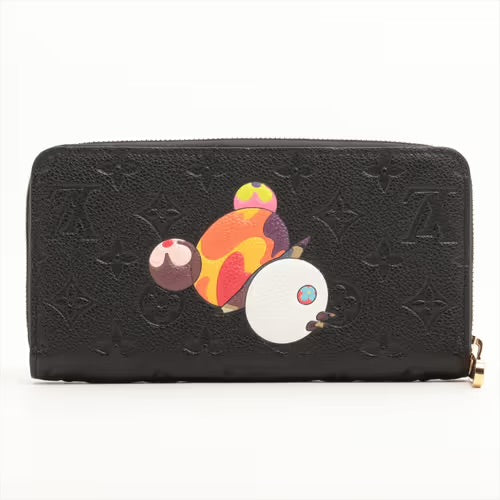 Louis Vuitton Murakami Panda Zippy Wallet Black Empreinte Multicolor