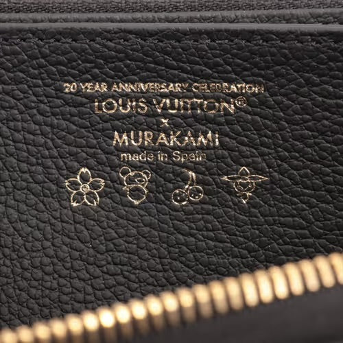 Louis Vuitton Murakami Panda Zippy Wallet Black Empreinte Multicolor