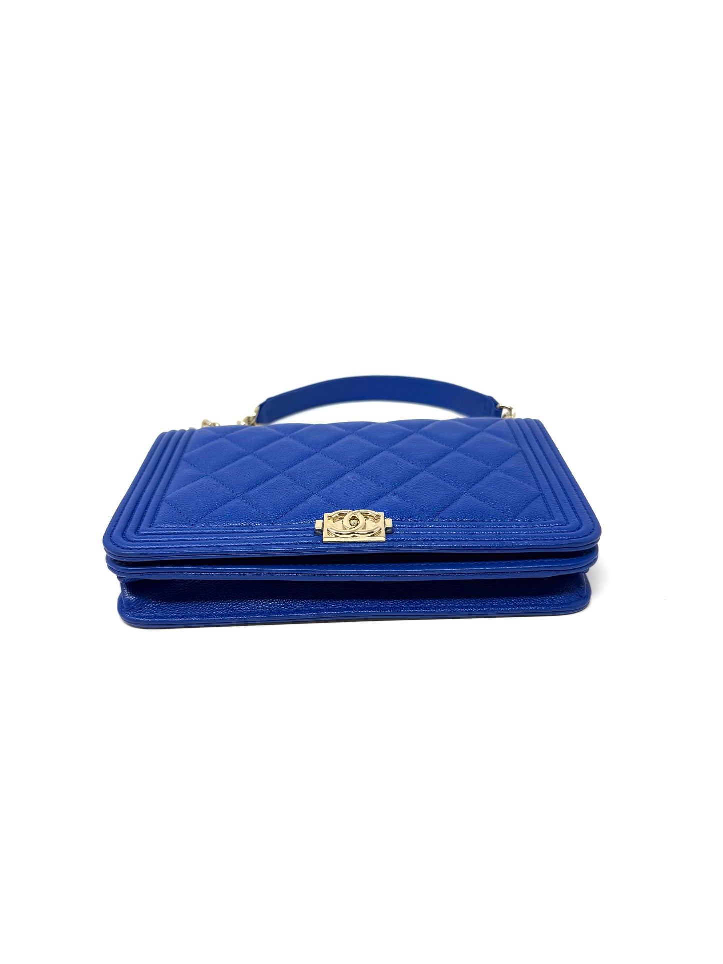 Chanel Boy Caviar Wallet On Chain Electric Royal Blue