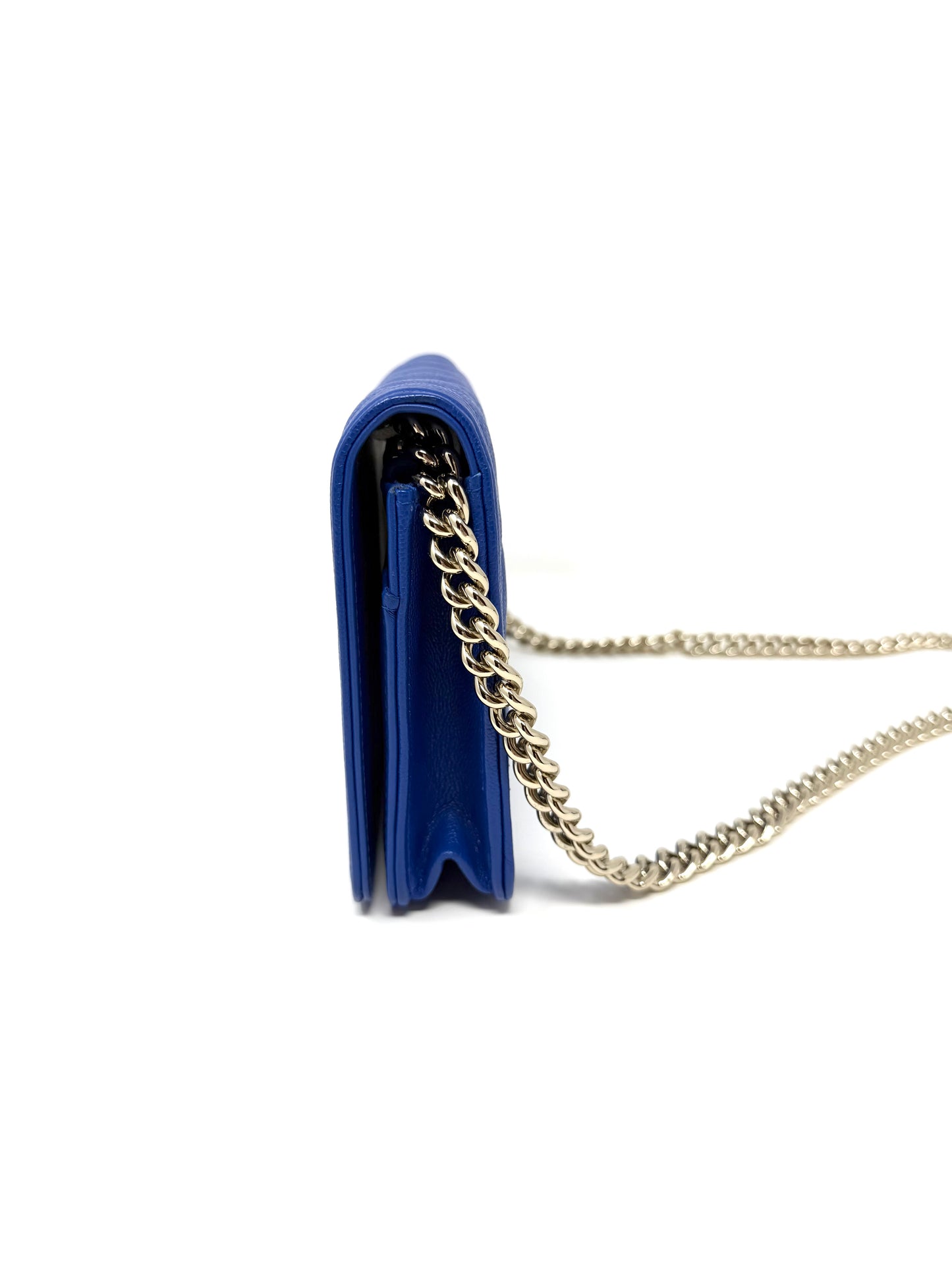 Chanel Boy Caviar Wallet On Chain Electric Royal Blue