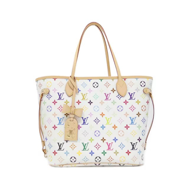 Louis Vuitton Murakami Neverfull MM Multicolor White
