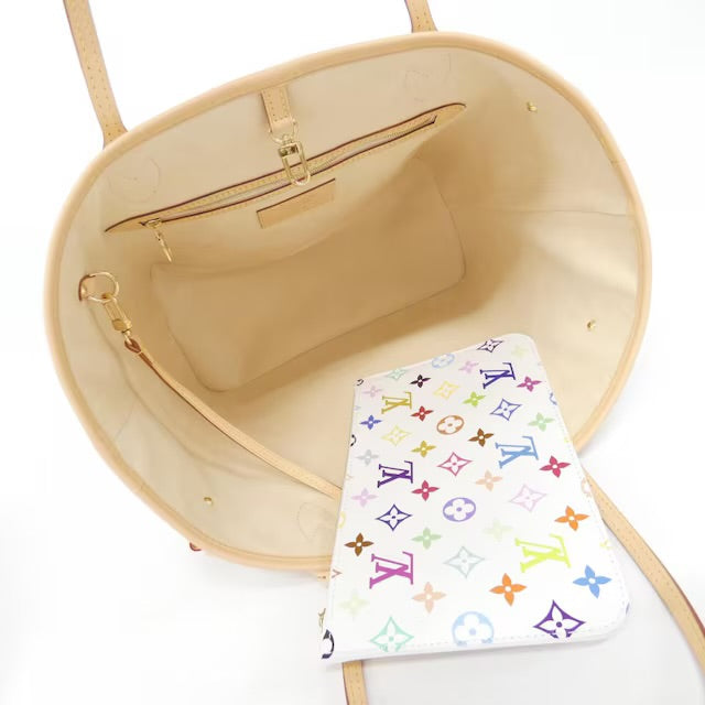 Louis Vuitton Murakami Neverfull MM Multicolor White