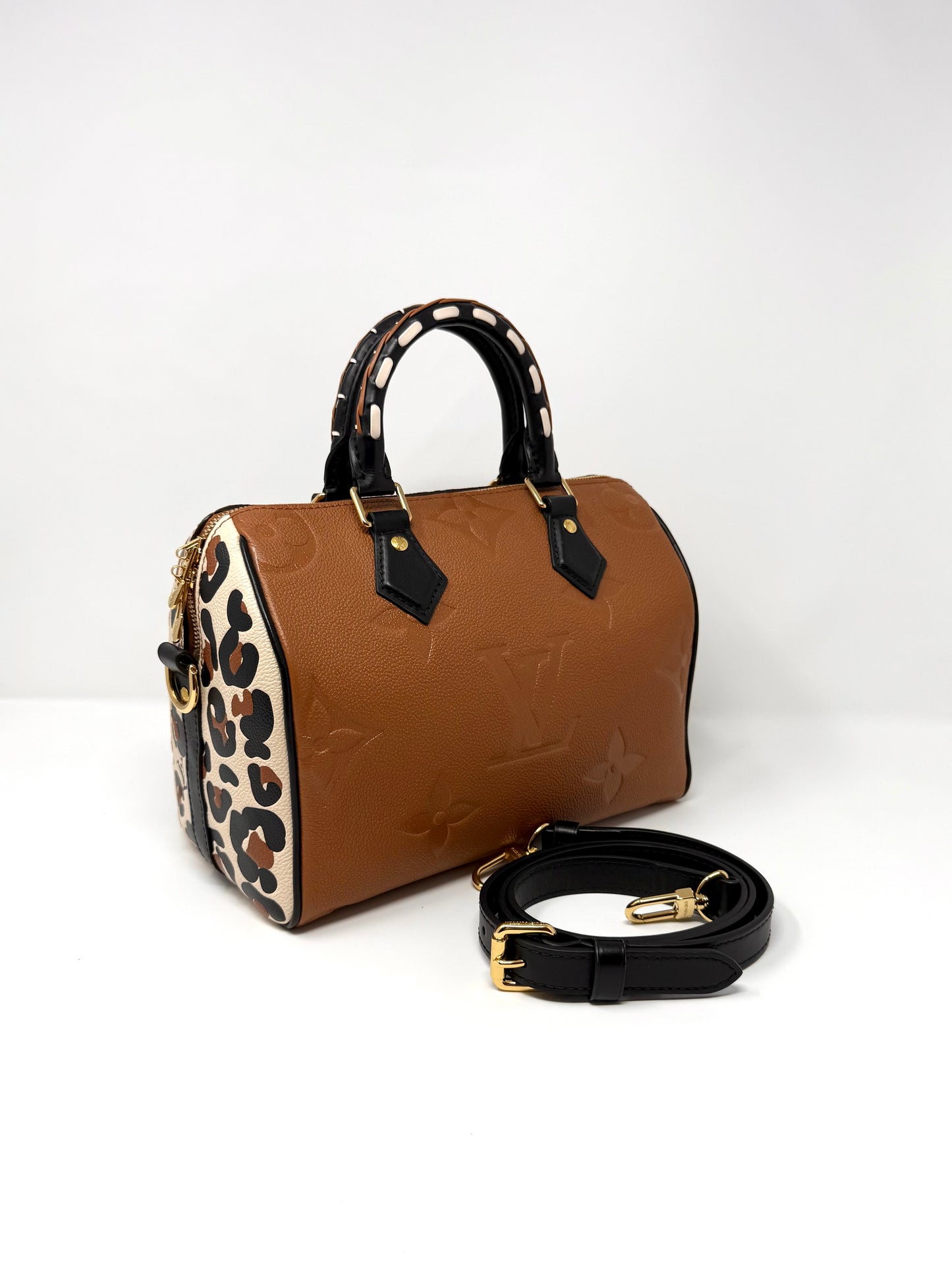 Louis Vuitton Empreinte Wild At Heart Speedy Bandouliere 25 Caramel Cognac Brown
