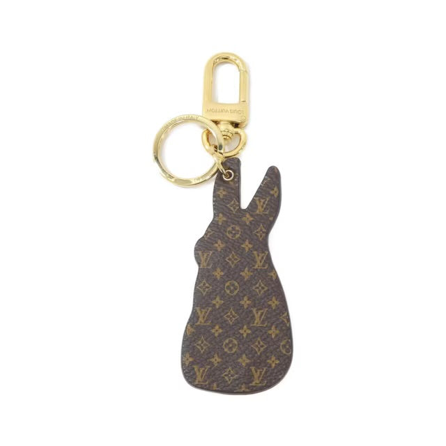 Louis Vuitton Pink Bunny Pompom Tail Mink Fur Key Ring Holder Bag Charm