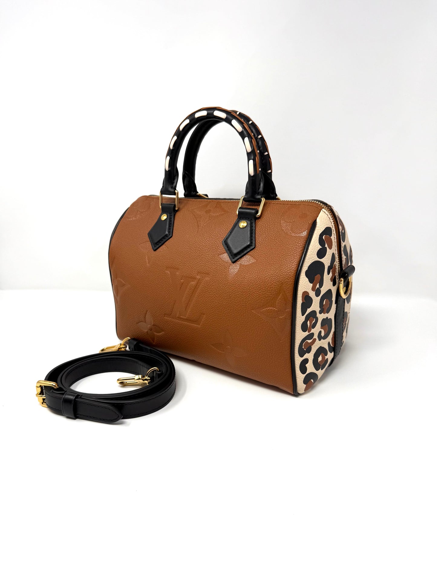 Louis Vuitton Empreinte Wild At Heart Speedy Bandouliere 25 Caramel Cognac Brown