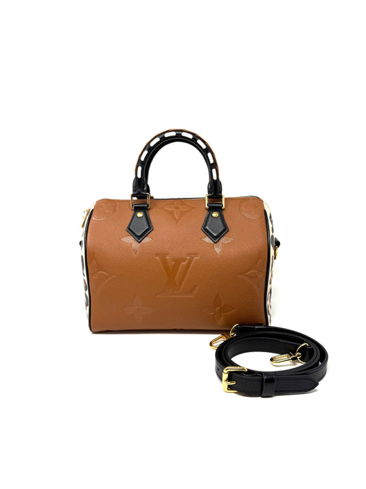 Louis Vuitton Empreinte Wild At Heart Speedy Bandouliere 25 Caramel Cognac Brown